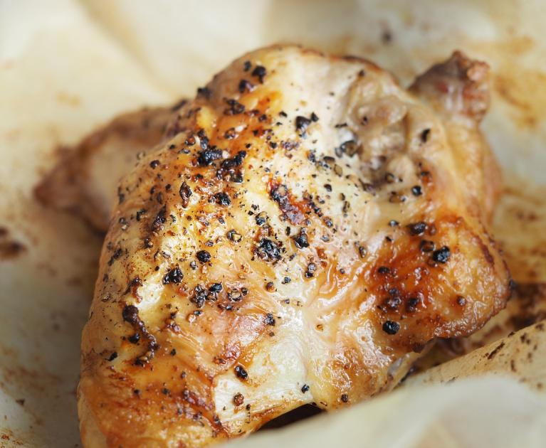 Juicy, crispy, spiced chicken, freshly baked.